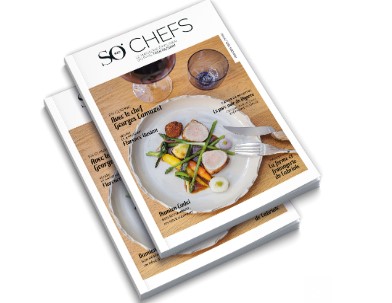 Magazine So Chefs avec plat du Restaurant Emile Toulouse sur la couverture.